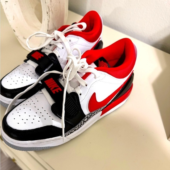 Nike Other - Nike Kids' Sneakers in White, Red, and Black